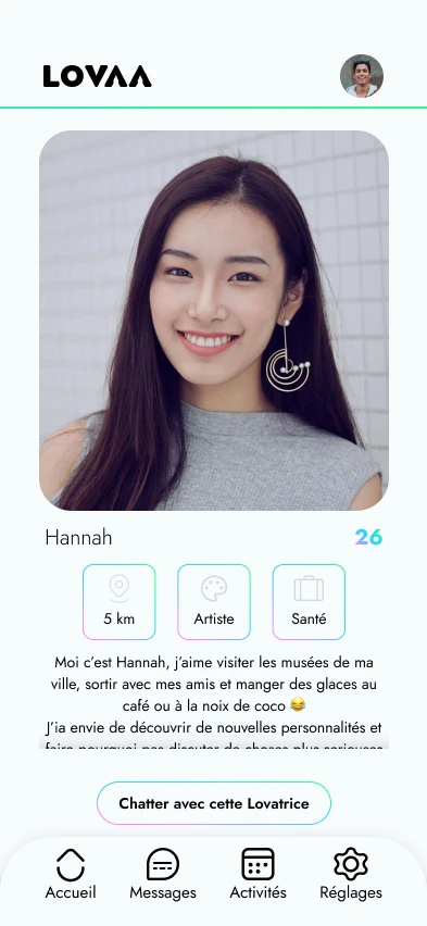 Écran Profil