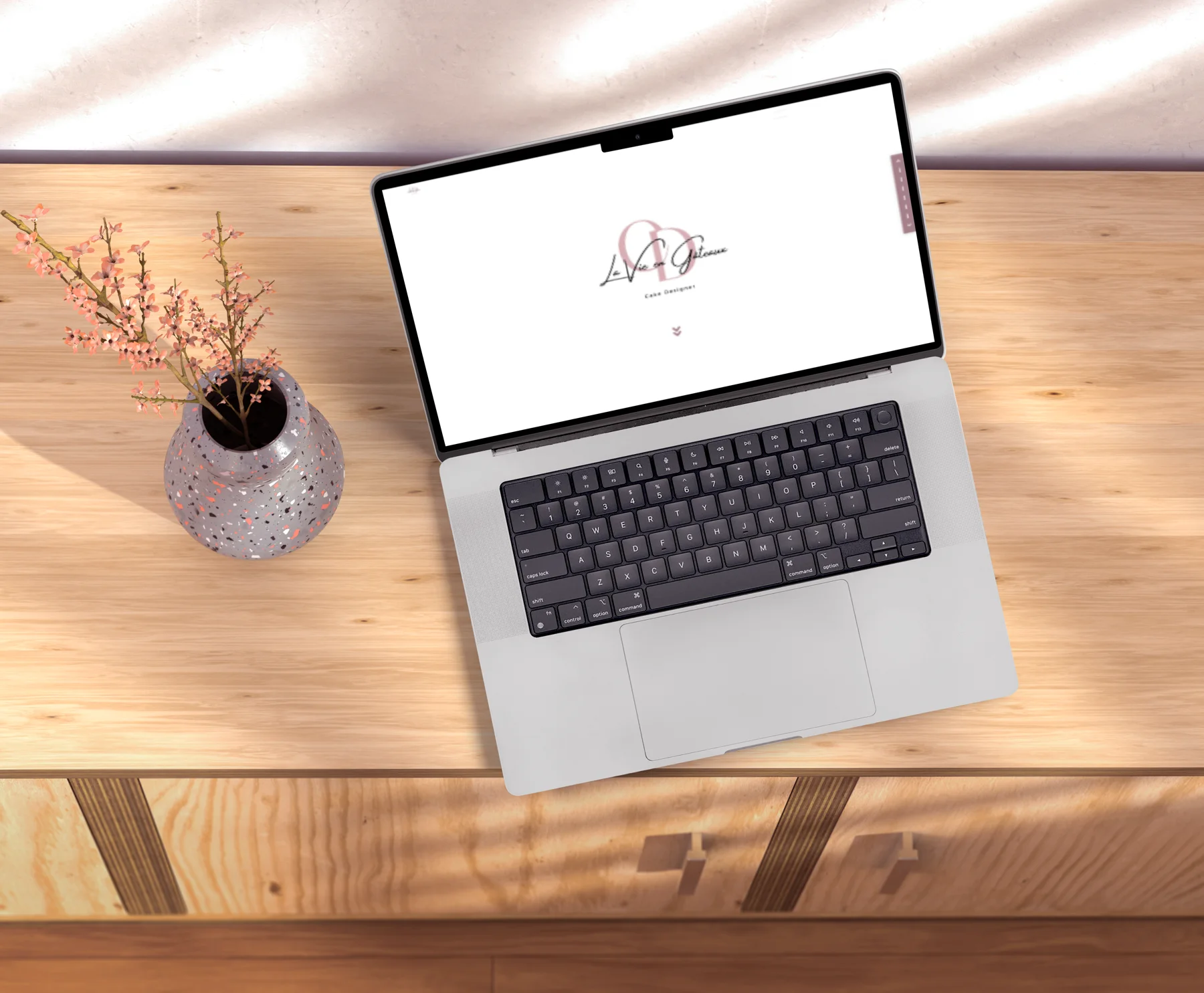 Le site La Vie En Gâteaux en 2021, avec le logo manuscrit